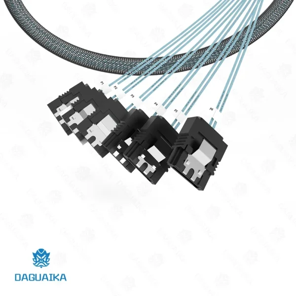 4/6/8 pcs/set Sata To Sata Cable 6 Ports/Set Date Cable Sata 7 Pin To Sata 7 Pin Sas Cable 6Gbps HDD Splitter Cable For Server - Image 2