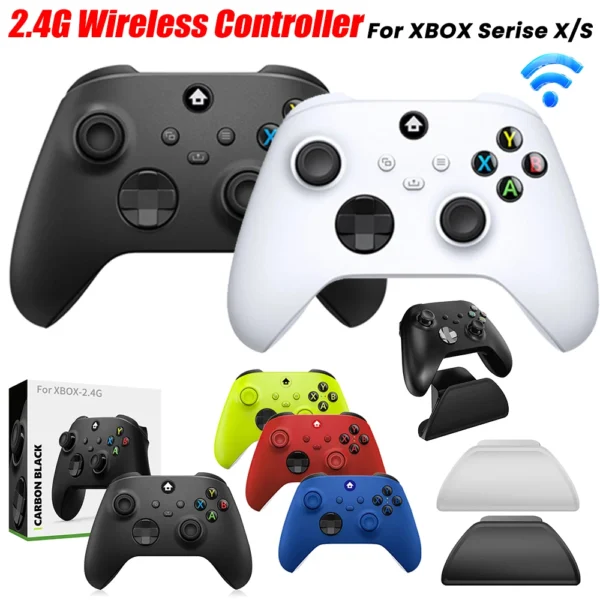 For XBOX Serise X/S Gamepad Controller With 2.4G Wireless Receiver Gaming Handle Anti-skid Joysticks For PC Gamepad Accessories