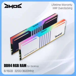 GMOG DDR4 Memoria RAM Desktop RGB Gaming RAM XMP Overclocking 8GB 16GB 3200MHz 3600MHz 288-Pin 1.1V Lifetime Warranty