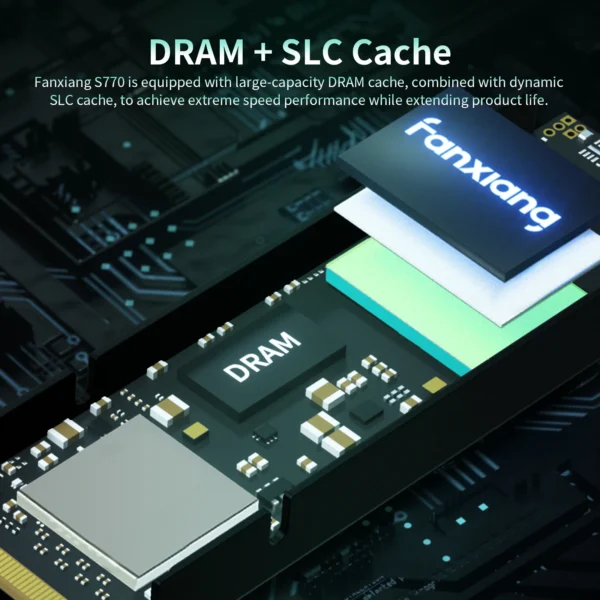 Fanxiang M.2 SSD 1TB 2TB 4TB 7400MB/s M.2 NVMe PCIe4.0 DRAM Cache Internal Solid State Drive For PS5 EU US Local Delivery S770 - Image 4