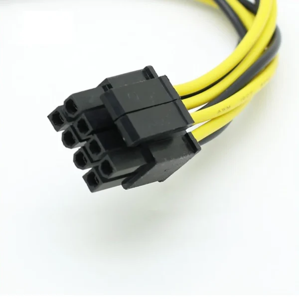 Dual SATA 15pin to 8pin Graphic Card Power Adapter Cable 20cm PCIE SATA Power Supply Cable 8p to SATA for Bitcoin Miner Mining - Image 3