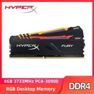 HyperX FURY RGB DDR4 Memory 8GB 3733MHz DIMM XMP Memoria Ram 288pin 1.35V for Desktop