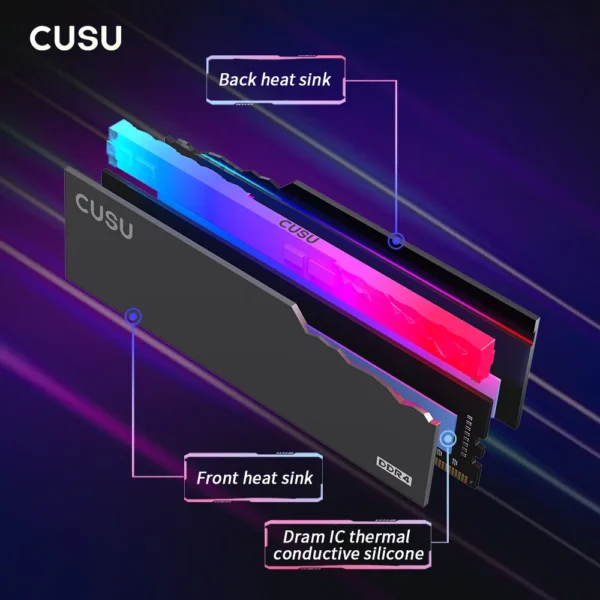 CUSU Memoria Ram DDR4 16gb 3200gb 3600mhz Rgb DDR4 8gb 288pin UDIMM Ram Memory Dual Channel for diy gaming computer - Image 4