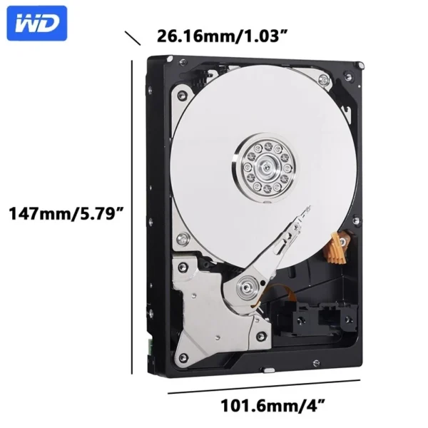 Western Digital WD Blue 1TB 2TB 3TB 4TB 6TB 500GB Hard Drive HDD SATA III 6 Gb/s 3.5" Harddisk For Desktop PC Computer - Image 4