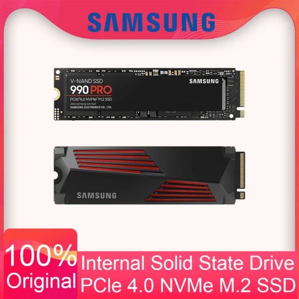 SAMSUNG 990 PRO SSD 1TB 2TB 4TB PCIe Gen4.0x4 990pro Solid State Drive NVMe M.2 2280 Internal SSD for Desktop Laptop PC Computer