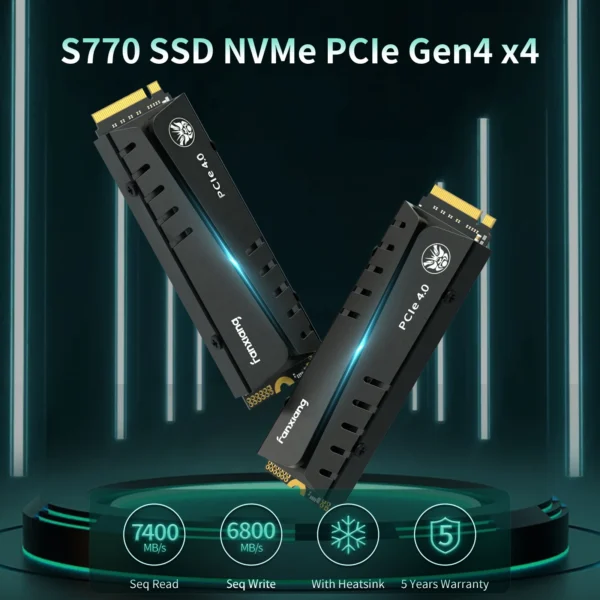 Fanxiang M.2 SSD 1TB 2TB 4TB 7400MB/s M.2 NVMe PCIe4.0 DRAM Cache Internal Solid State Drive For PS5 EU US Local Delivery S770 - Image 2