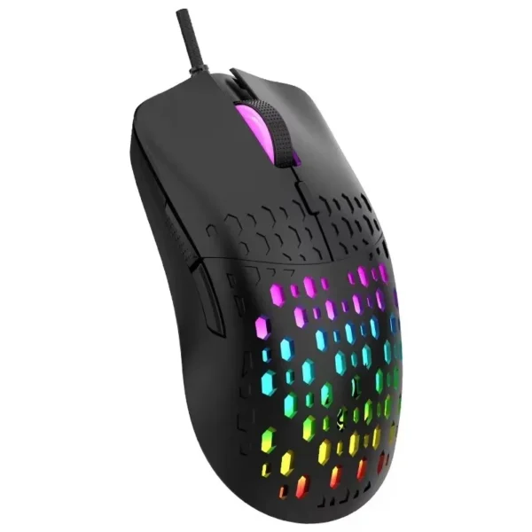 RAIKU G701 Wired 6 Keys Mouse Colorful Lighting Gaming and Office For Microsoft Windows and Apple IOS System - Image 2