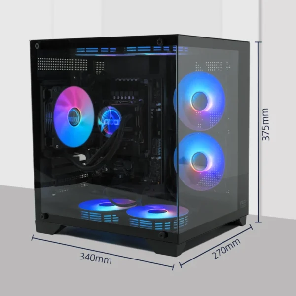 MANMU PC Case Sea View Room Gaming Computer Desktop M-ATX Motherboard 240 Double-Sided Tempered Glass PC Gamer Cabinet - Image 5
