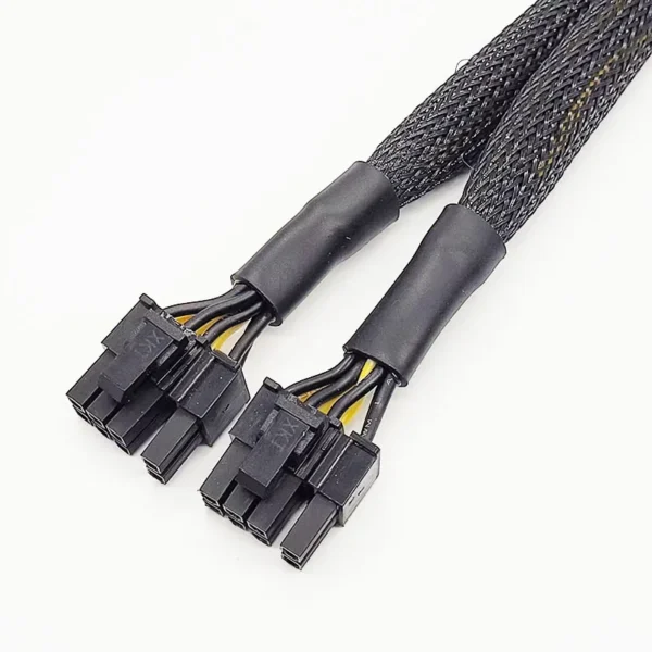 20cm Braided Y-Splitter GPU Adapter Cable PCIe 8 Pin Female To Dual 2X8 Pin(6+2) Male PCI Express Power Adapter Extension Cable - Image 4