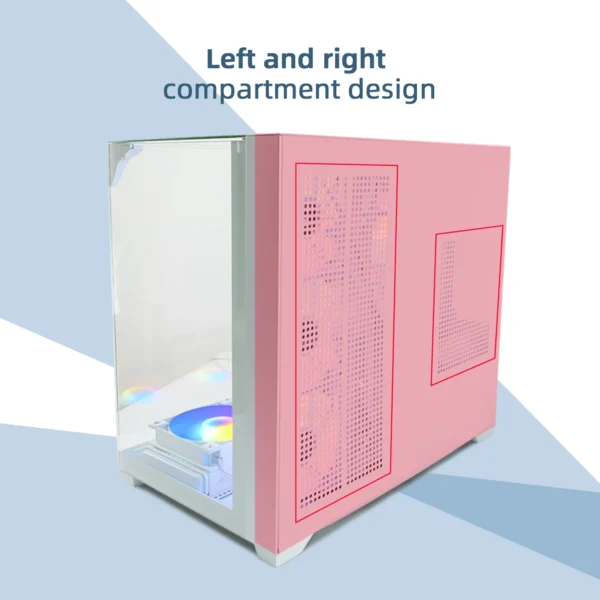 MANMU 2024 White PC Case Seaview Room Gaming Computer Desktop M-ATX Motherboard Support 360 Water-cooled 4090 Graphics Card - Image 6